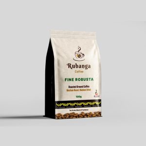 Rubanga Fine Robusta Roasted Ground Coffee 100g